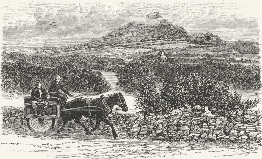 IRELAND. Sugar-Loaf Mountain 1888 old antique vintage print picture